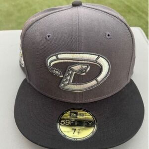 7 3/8 New Arizona Diamondbacks Era 59FIFTY Hat Club 2001 World Series Patch Grey